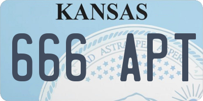 KS license plate 666APT