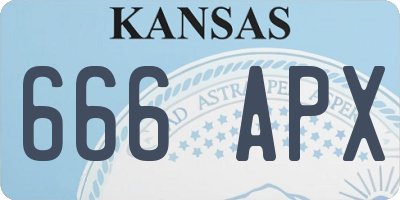 KS license plate 666APX