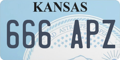 KS license plate 666APZ