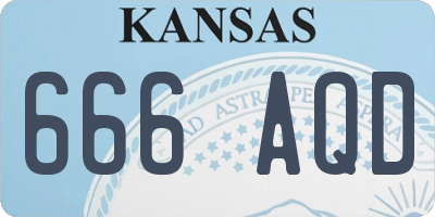 KS license plate 666AQD