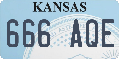 KS license plate 666AQE