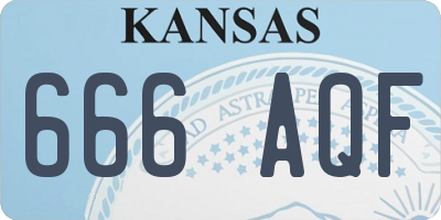 KS license plate 666AQF