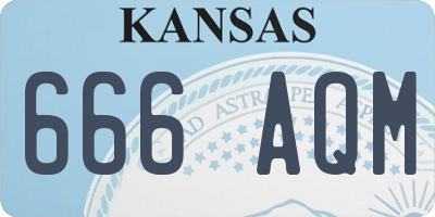 KS license plate 666AQM