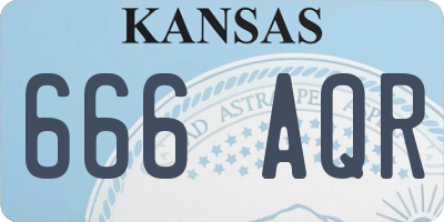 KS license plate 666AQR