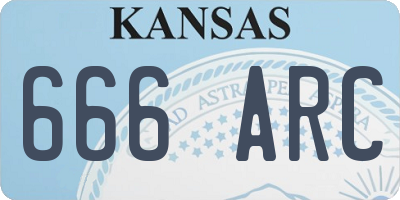 KS license plate 666ARC