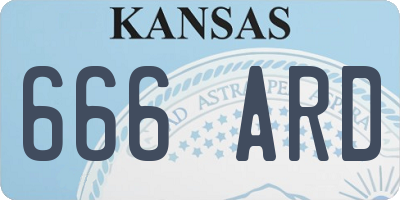 KS license plate 666ARD