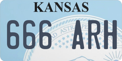 KS license plate 666ARH