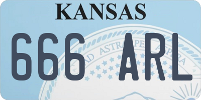 KS license plate 666ARL