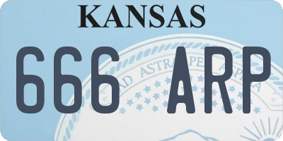 KS license plate 666ARP