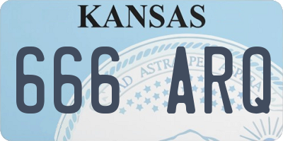 KS license plate 666ARQ