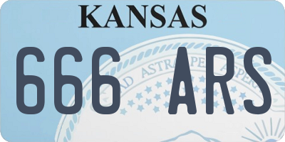 KS license plate 666ARS