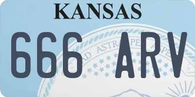 KS license plate 666ARV