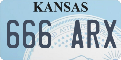 KS license plate 666ARX
