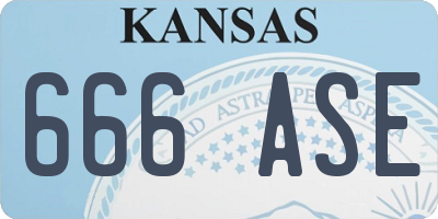 KS license plate 666ASE