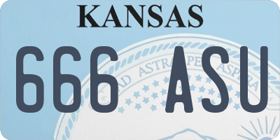 KS license plate 666ASU