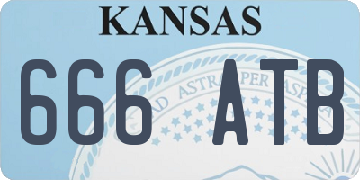 KS license plate 666ATB