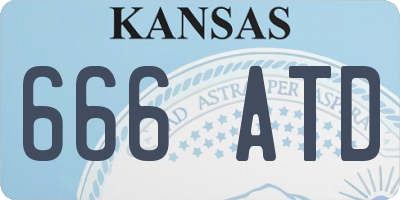 KS license plate 666ATD