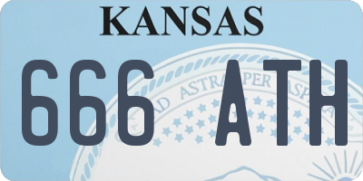 KS license plate 666ATH