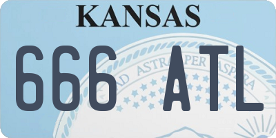 KS license plate 666ATL