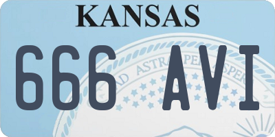 KS license plate 666AVI