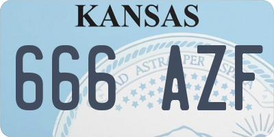 KS license plate 666AZF