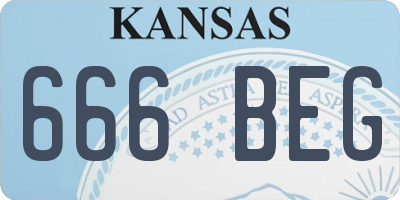 KS license plate 666BEG