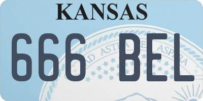 KS license plate 666BEL