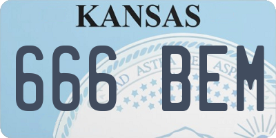 KS license plate 666BEM