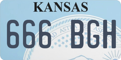 KS license plate 666BGH