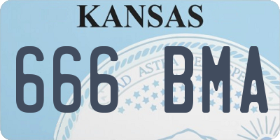 KS license plate 666BMA