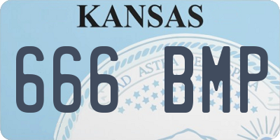 KS license plate 666BMP