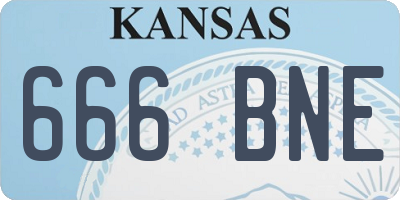 KS license plate 666BNE