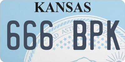 KS license plate 666BPK