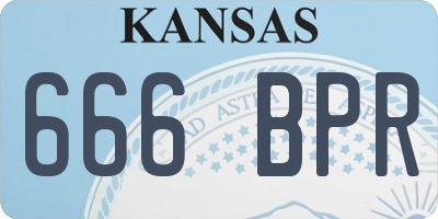 KS license plate 666BPR