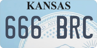 KS license plate 666BRC