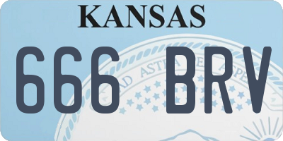KS license plate 666BRV