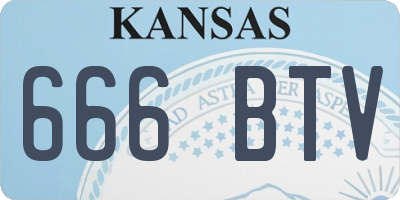 KS license plate 666BTV