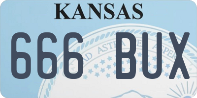 KS license plate 666BUX