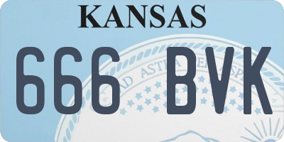 KS license plate 666BVK