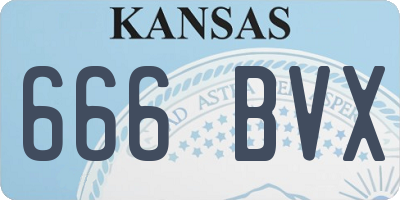 KS license plate 666BVX