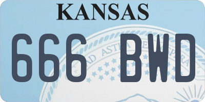 KS license plate 666BWD