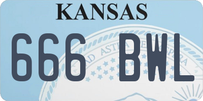 KS license plate 666BWL