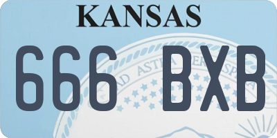 KS license plate 666BXB