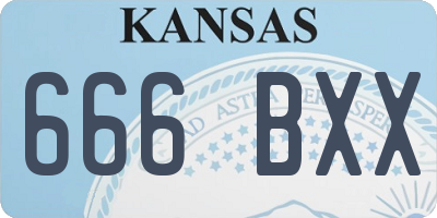 KS license plate 666BXX