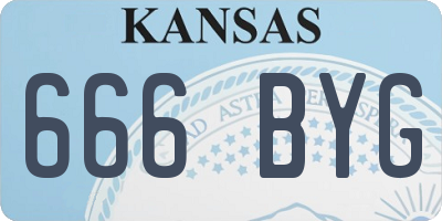 KS license plate 666BYG