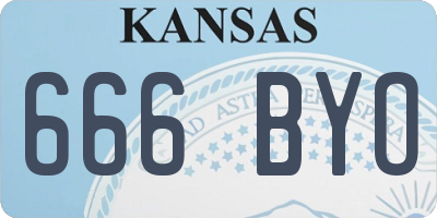 KS license plate 666BYO