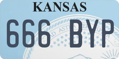 KS license plate 666BYP