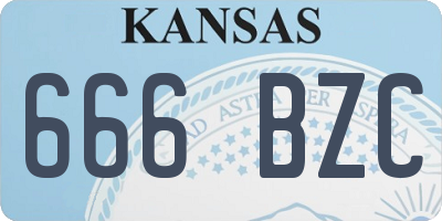 KS license plate 666BZC