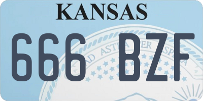 KS license plate 666BZF