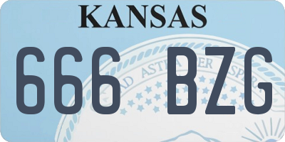 KS license plate 666BZG